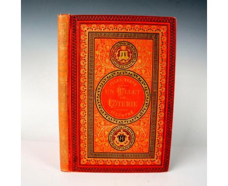 Rarely offered volume from Hetzel's French edition Aux Initiales Dorees, JV, Voyages Extraordinaires by writer Jules Verne. I