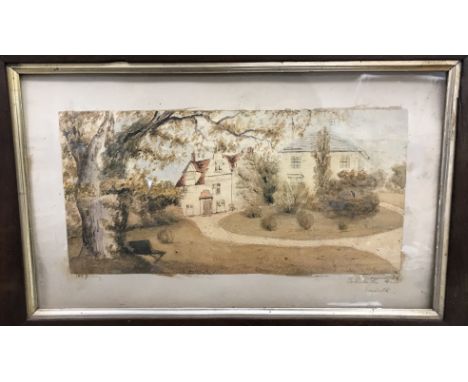 WALTER BLAKE "Braidston Hall Norfolk August 24" watercolour study, signed to bottom centre, titled and dated 1964 to the lowe