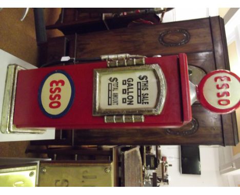 Cabinet in the form of a vintage Esso gas pump 