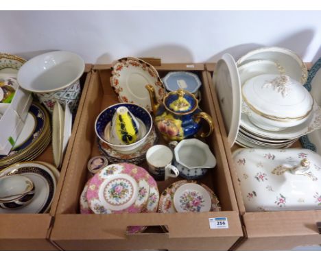 Worcester Chamberlain tureen, large meat plate, Royal Albert plates and other quality ceramics in three boxes Condition Repor