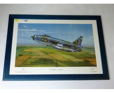 'Cruising Home', Sean Rodwell limited edition colour print signed by Air Commodore J H Spencer and the artist and numbered 80