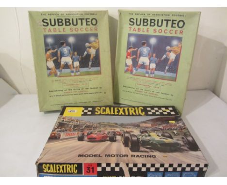 1960s Scalextric and two Subbuteo Football sets (1966-67, 1968-69) Condition Report Click here for further images, condition,