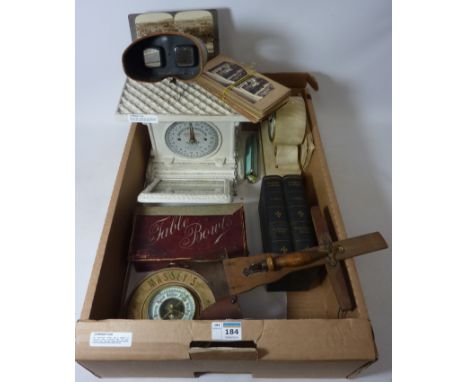 Two stereoscopic viewers with a selection of Underwood 'Berne & Bernese Alps' and some Yorkshire cards, early 20th century pe