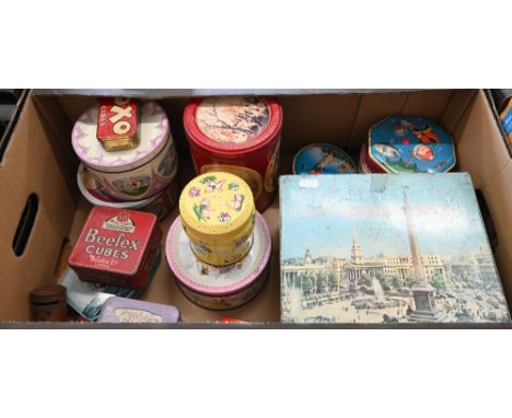 Selection of vintage metal tins 
