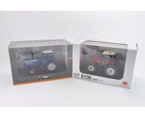 Universal Hobbies 1/32 Ford TW25 Tractor plus Massey Ferguson 6180 with Duals. M in E Boxes. (2)
