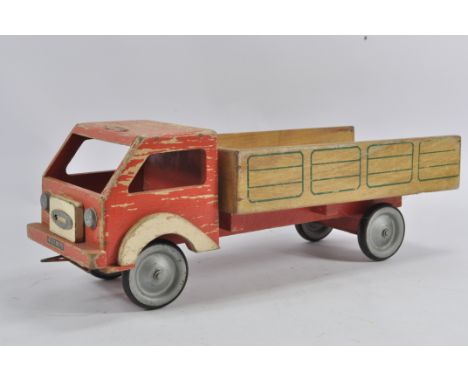 Unknown French Made Large Scale Wooden Truck. Fair. 