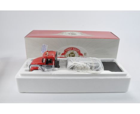 First Gear 1/34 Scale Mack Granite Flat Truck - Carver Quarries. NM to M in E Box.