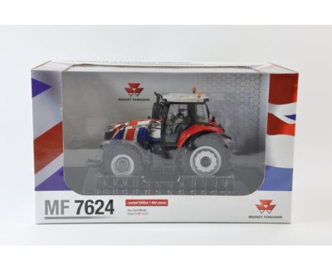 Universal Hobbies 1/32 Massey Ferguson 7624 Tractor UK Flag Edition. M in E Box. 