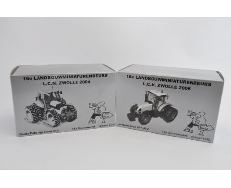 Siku 1/32 2004 Deutz Agrotron 210 Tractor plus 2006 Claas Ares 657 ATZ. LCN Special Editions. M in E Boxes. (2)