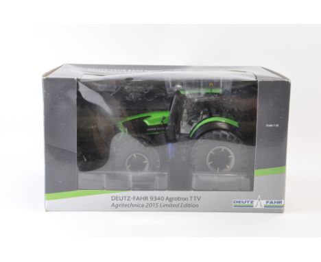 Scarce Schuco 1/32 Deutz Fahr 9340 Agrotron Tractor (8 Wheels) Special Agritechnica Edition. M in VG Box.