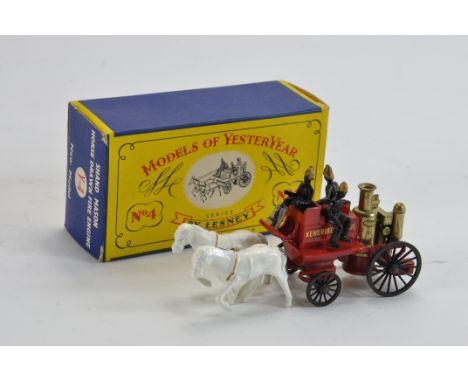 Matchbox MOY No. 4 Kent Horse Drawn Fire Engine. G in G Box.