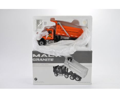 First Gear 1/34 scale Mack Granite Heavy Duty Dump Truck - Hi-Way Maintainence Department. NM to M in E Box