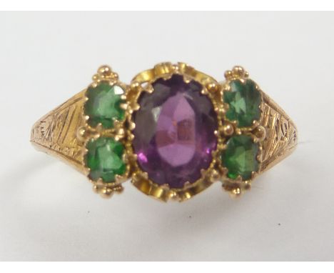 Victorian engraved gem ring, 22ct gold, 1851.   Condition Report.  The band is a former wedding ring, there is a tiny chip to