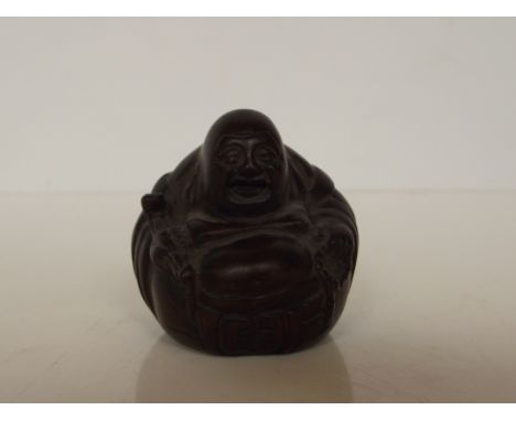 Wooden Oriental Buddha netsuke