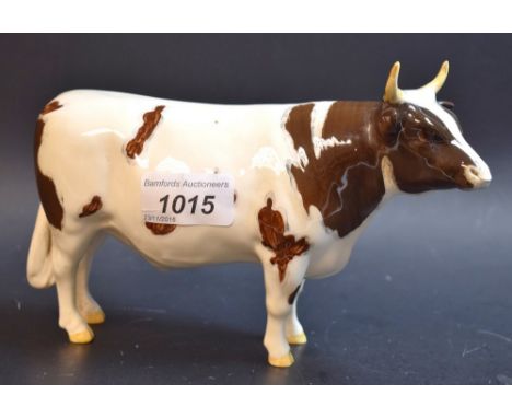 A Beswick Ayrshire bull, CH Whitehill Mandate, designed by Colin Melbourne, gloss, model No. 1454B, 14cm high, issued 1957-19