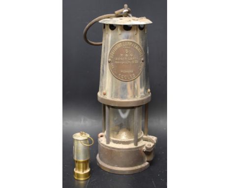An Eccles type 6 miners safety lamp; another miniature (2)