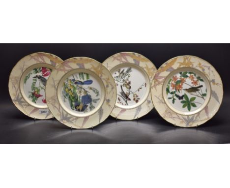 A set of four Royal Worcester transfer printed collector's plates, Audubon's Birds of America 