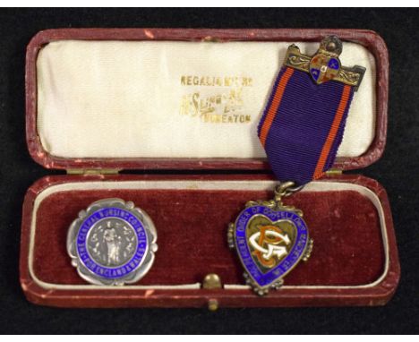 A hallmarked silver Oddfellows medallion; a General Nursing Council brooch (2)