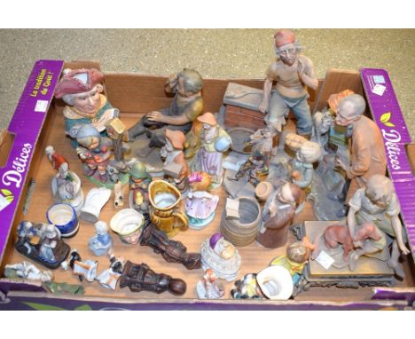 Ceramics - Goebel figure, Singing Lesson, other continental figures, miniature character jugs; etc