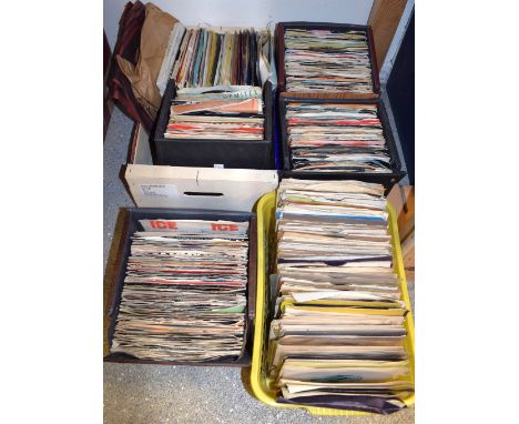 Vinyl Records - singles including Johnny Cash, Billy Fury, The Rolling Stones, Spandau Ballet, Gary Newman, Madness, TV theme