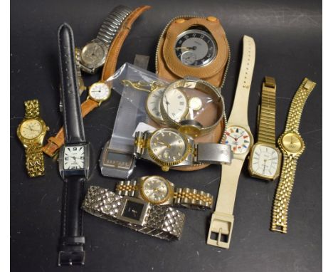 Watches - Ingersoll 1951 exhibition chrome cased pocket watch;  another Sekonda;  a vintage Timex digital wristwatch;  others