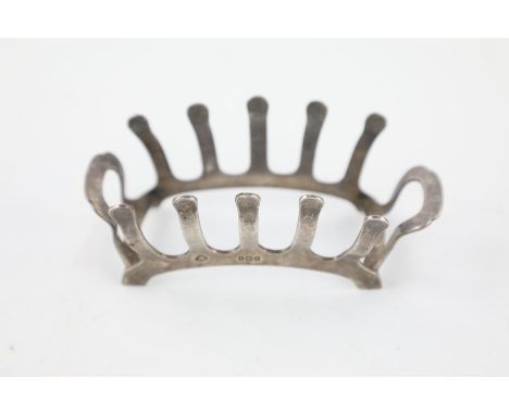 Vintage 1947 hallmarked 925 silver curved toast rack (72g) hallmarked Birmingham 1947Maker - Adie Brothers, dimensions - 4.5c