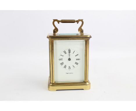Large Mappin and Webb heavy brass carriage clock, Key-Wind, signed to dial Mappin and Webb English made movement Dimensions -
