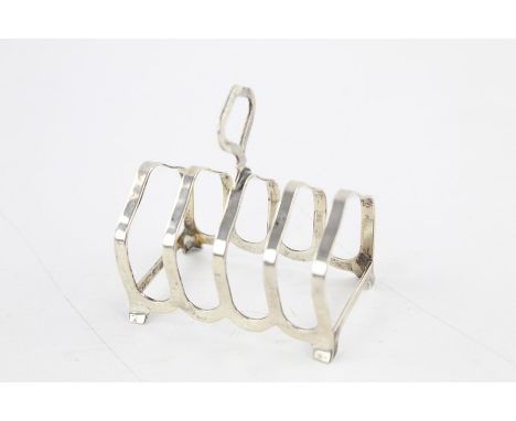 Vintage hallmarked 1938 Birmingham sterling silver 5 bar toast rack, Dimensions - 6.8cm(w) x 4.2cm(h) Weight 47g, Item is in 