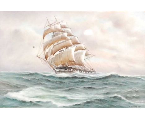 Milwyn Holloway after D.G.M. Gardner - The Argonaut, polychrome enamel decorated porcelain plaque, signed and dated 1981 lowe