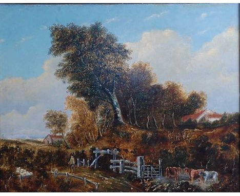 Attributed to Joseph Poole (1804-1887) - Old Costessey, Norfolk, oil on canvas (re-lined), 47 x 60cmCondition report: Has bee