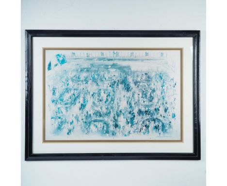LeRoy Neiman (American, 1921–2012) lithograph titled New York Stock Exchange, created in 1977. This expressive work captures 