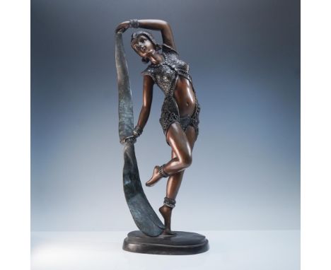 Striking bronze sculpture originally designed by Demetre Chiparus (Romanian, 1886-1947) that captures a graceful female dance