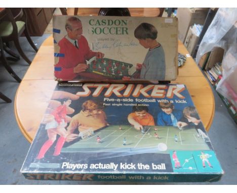 VINTAGE STRIKER GAME AND CASDON SOCCER BOARD 