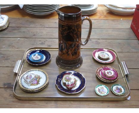 COACHING DAYS CERAMIC JUG AND PARCEL OF LIMOGES CERAMICS 