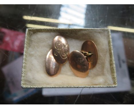 PAIR OF 9ct GOLD CUFFLINKS 