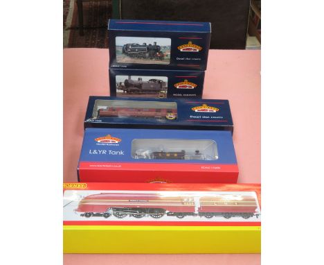 THREE BOXED BACHMANN 00 ENGINES AND ONE HORNBY AND ONE CARRIAGE 