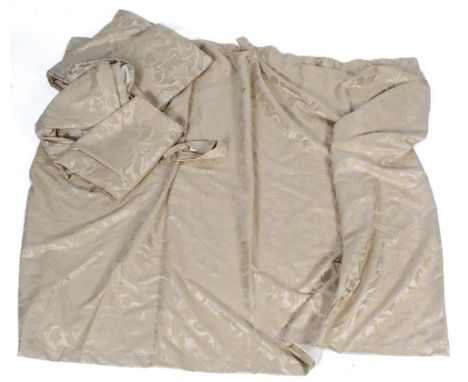 Two pairs of cream coloured curtains. Lined, H180cm x W235cm (hem)
