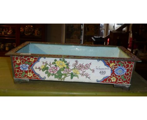 Chinese enamelled plant trough