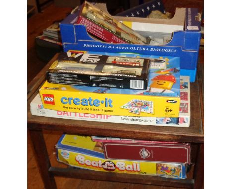 Collection of assorted boxed Lledo, other loose diecast vehicles and vintage board games, inc. Beat the Black Ball by Ideal