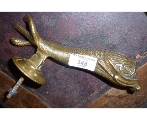 Antique brass Maltese dolphin door knocker