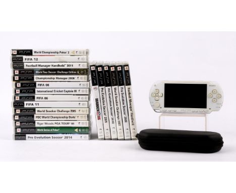 PlayStation Portable (PSP) Sports bundle [20] Includes: PSP Console [Piano Black], Tiger Woods PGA Tour 08, Pro Evolution Soc