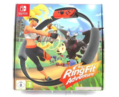 Nintendo Switch Ring Fit Adventure (PAL) w/leg strap and Ring Con Peripheral Item is complete, boxed and in excellent conditi