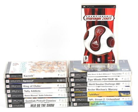 PlayStation Portable (PSP) Multiplayer Variety bundle [15] Includes: Spinout, King of Clubs, MLB 06 The Show, Kazook, Telly A