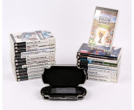 PlayStation Portable (PSP) Sports bundle [21] (PAL) Includes: PSP Console [Piano Black], World Tour Soccer 2, UEFA Champions 