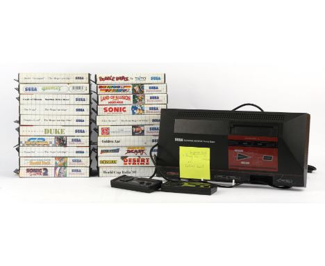 SEGA Master System/Power Base Console (loose) with 2 official controllers and 20 boxed games (PAL) Games include: The Land of