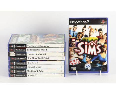 PlayStation 2 (PS2) Variety bundle (PAL) [23] Includes: Harvest Moon, Theme Park World, A Train 6, The Sims, The Sims 2, The 