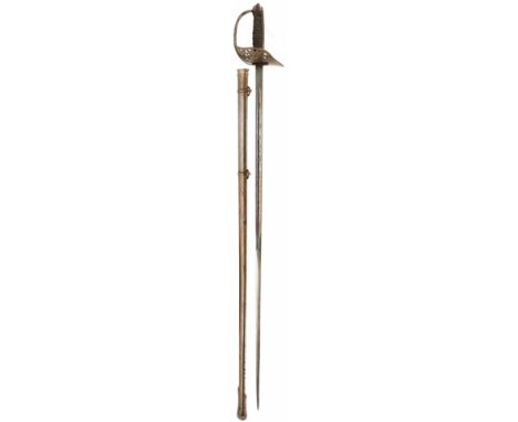 AN 1895 PATTERN 3RD BATTALION OXFORDSHIRE LIGHT INFANTRY OFFICER'S LEVEE SWORD BY WILKINSON, 82.5cm clean blade etched with m
