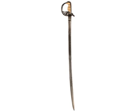 AN INDIAN ARMY OFFICER'S SWORD TO THE SCINDE IRREGULAR HORSE, 89cm slightly curved blade by Wilkinson, pre-serial number, etc