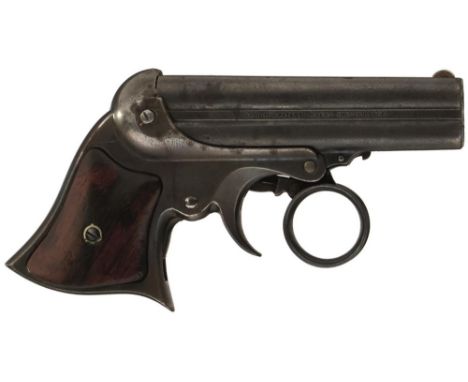 A .32 RIMFIRE OBSOLETE CALIBRE REMINGTON ELLIOTT DERINGER OR "PEPPERBOX", 3.5inch sighted barrels stamped with the manufactur