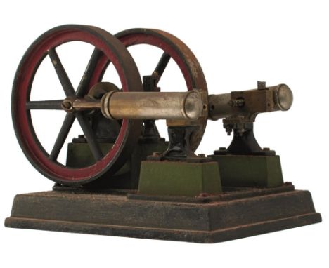 229-55 A VERTICAL CYLINDER STATIONARY LIVE STEAM ENGINE, together with a twin flywheel horizontal mill engine, a donkey engin